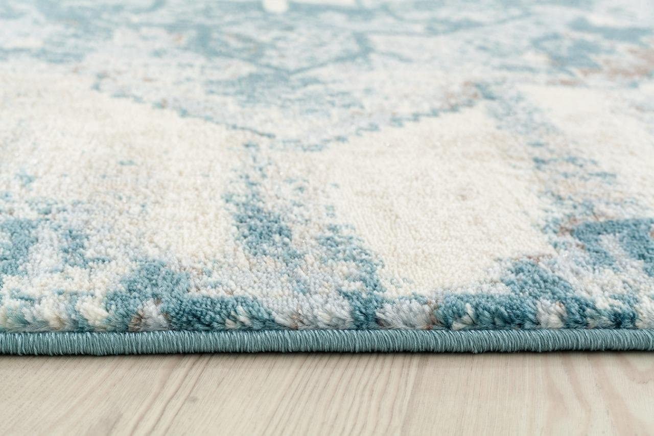 Distressed Cream 5 x 7 Area Rug Carpet Large New