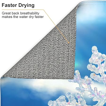 Cool Black Dish Absorbent Dish Drying Mat Suitable for Kitchen Counter Sink Dining Table 16 X 18 Inch