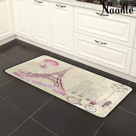 4th of July Anti Fatigue American Flag Non Slip Absorbent Floor Carpet Yoga Mat (3' in Diameter)