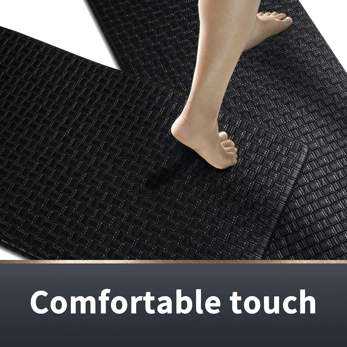 Anti Fatigue PVC Kitchen Floor Mat and Rug, 17"x30"+17"x47",
