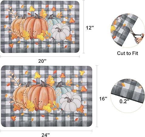 Absorbent Halloween Dish Drying Mat, 12"x20"