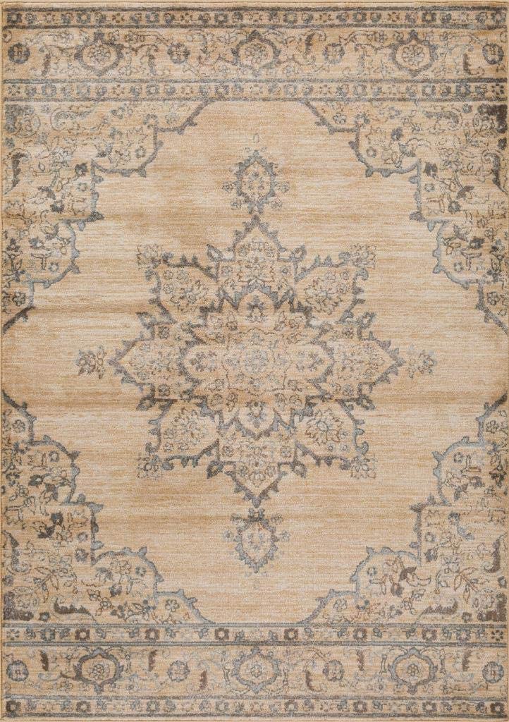 Ivory Oriental Soft Area Rug
