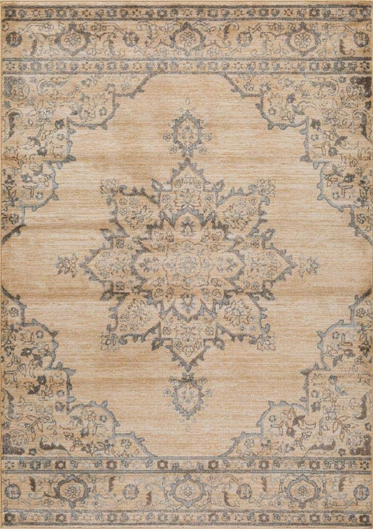 Ivory Oriental Soft Area Rug