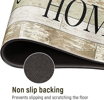 Set of 2, Anti-Fatigue Kitchen Rugs Non-Slip Kitchen Floor Mats, First New Home Warming Gifts - Home Sweet Home Kitchen Decor, 17"x 30"+17"x 47"