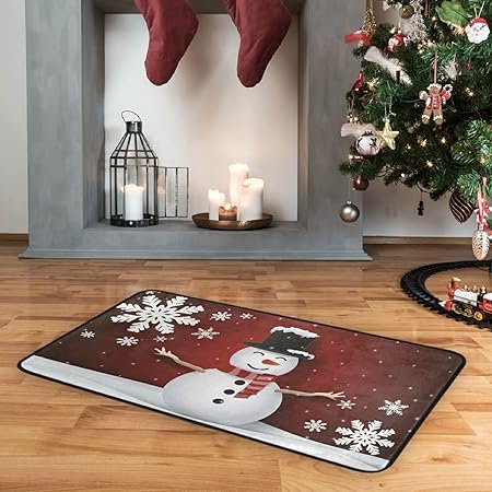 Christmas Gnome Non-Slip Bath Rug Runner Doormats, 39x20 Inches