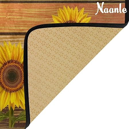 4th of July Anti Fatigue American Flag Non Slip Absorbent Floor Carpet Yoga Mat (3' in Diameter)