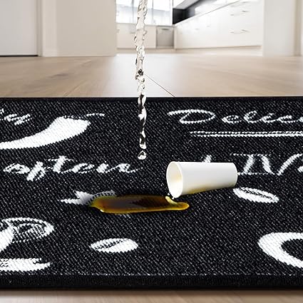 Sets of 2,Washable Non Slip Super Absorbent Kitchen Rugs and Mats, 17x48 Inch+17X24 Inch