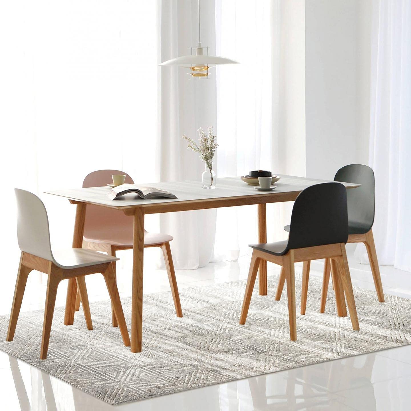 Florance Collection Vizon Modern Geometric Soft Area Rug