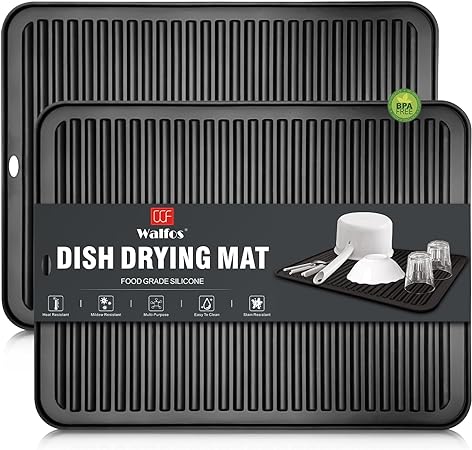 Multi-Purpose, Heat Resistant Silicone Dish Mats, 16x12 Inch, 2 Pack