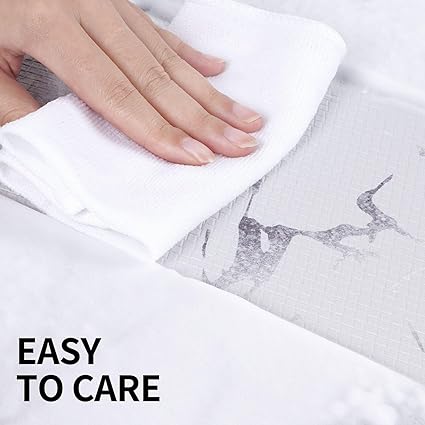 Anti-Fatigue Black and White Modern Non Slip Washable, Cushioned Kitchen Mats, 18 x 30 Inch