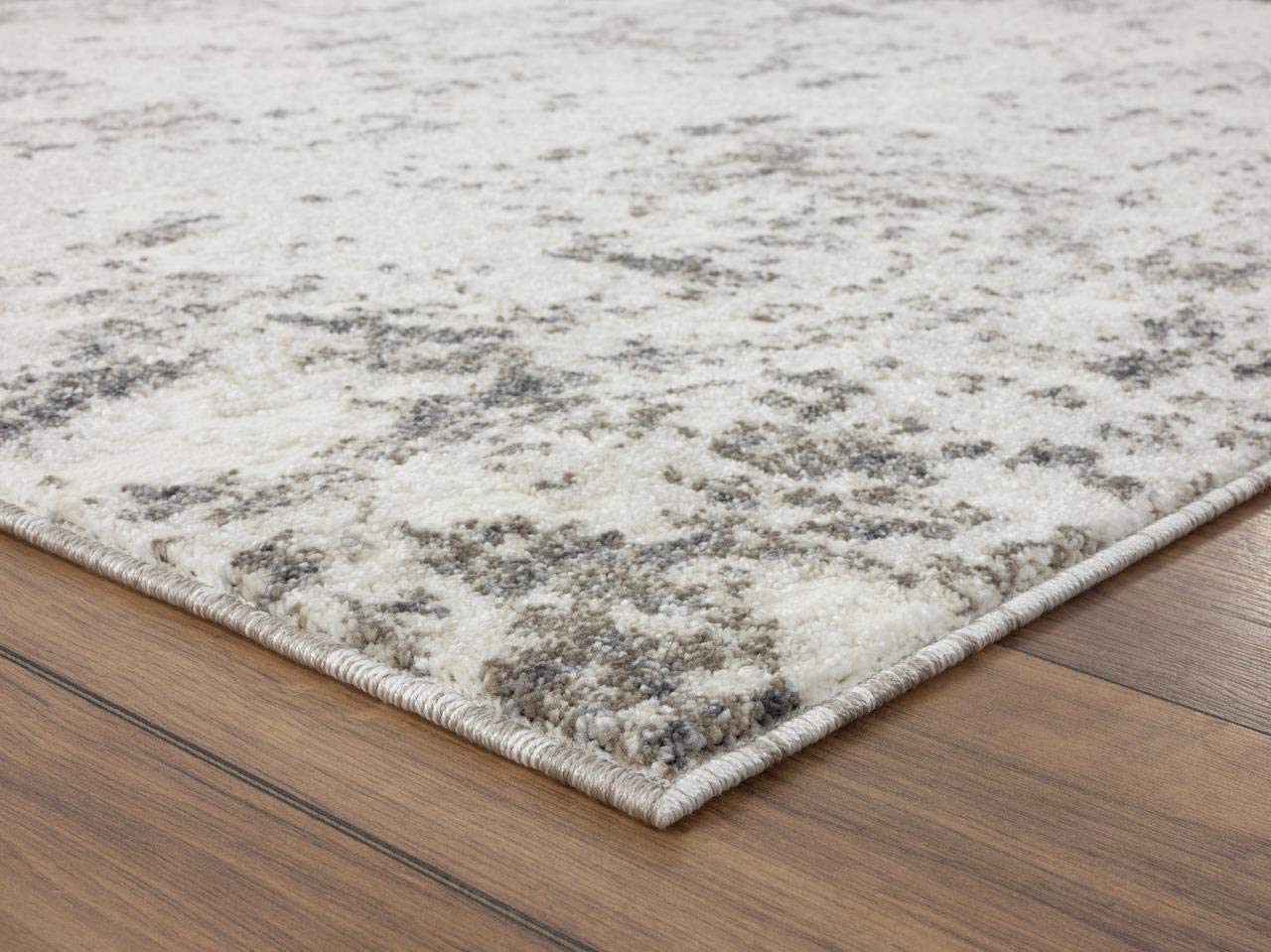 Euston Grey 8 x 10 Abstract Modern Soft Area Rug