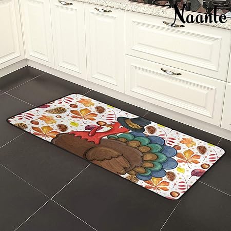 4th of July Anti Fatigue American Flag Non Slip Absorbent Floor Carpet Yoga Mat (3' in Diameter)