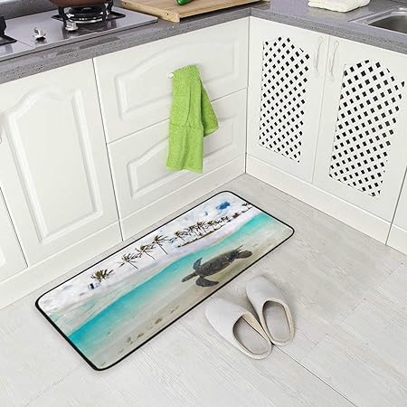4th of July Anti Fatigue American Flag Non Slip Absorbent Floor Carpet Yoga Mat (3' in Diameter)