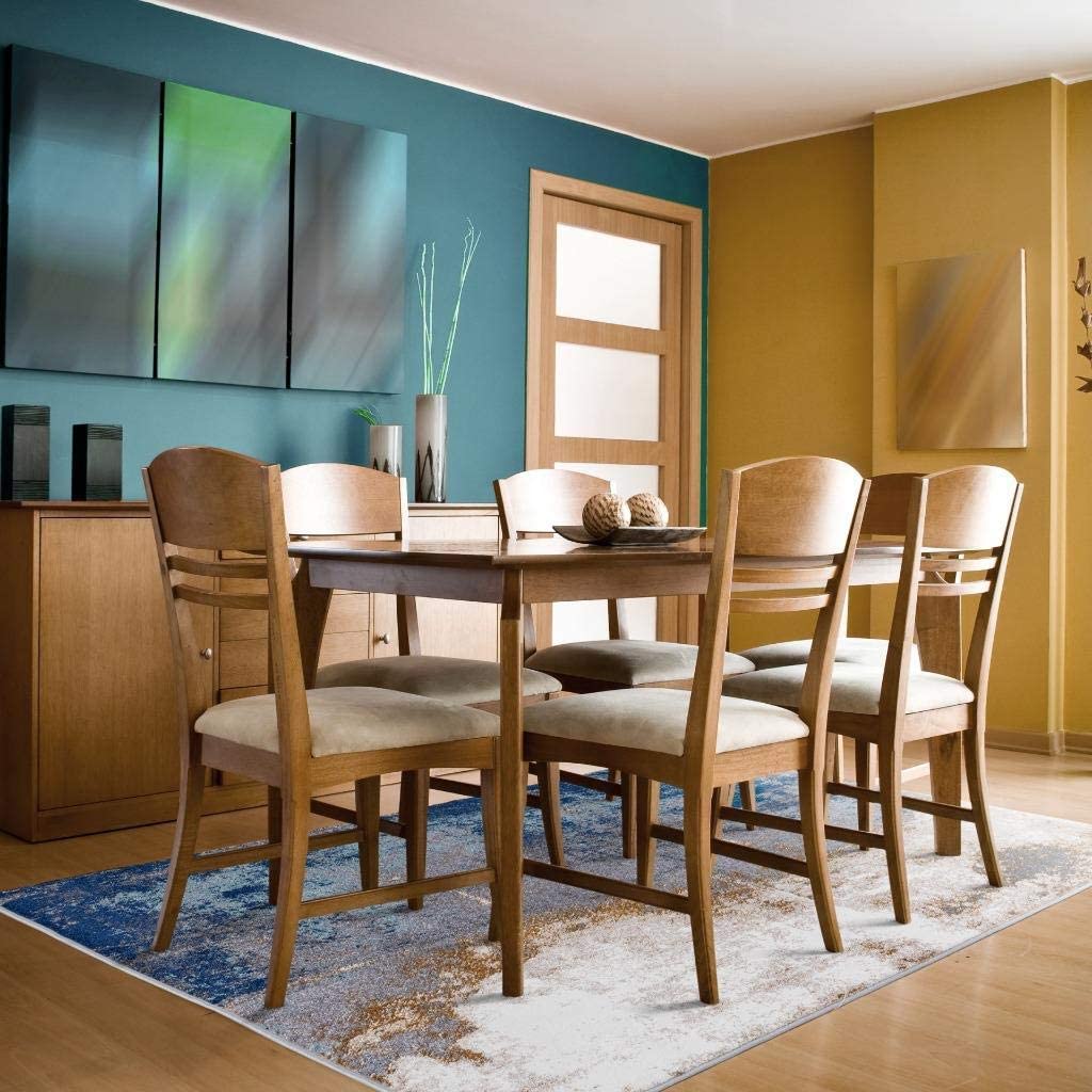 Beverly Modern Blue Soft Area Rug