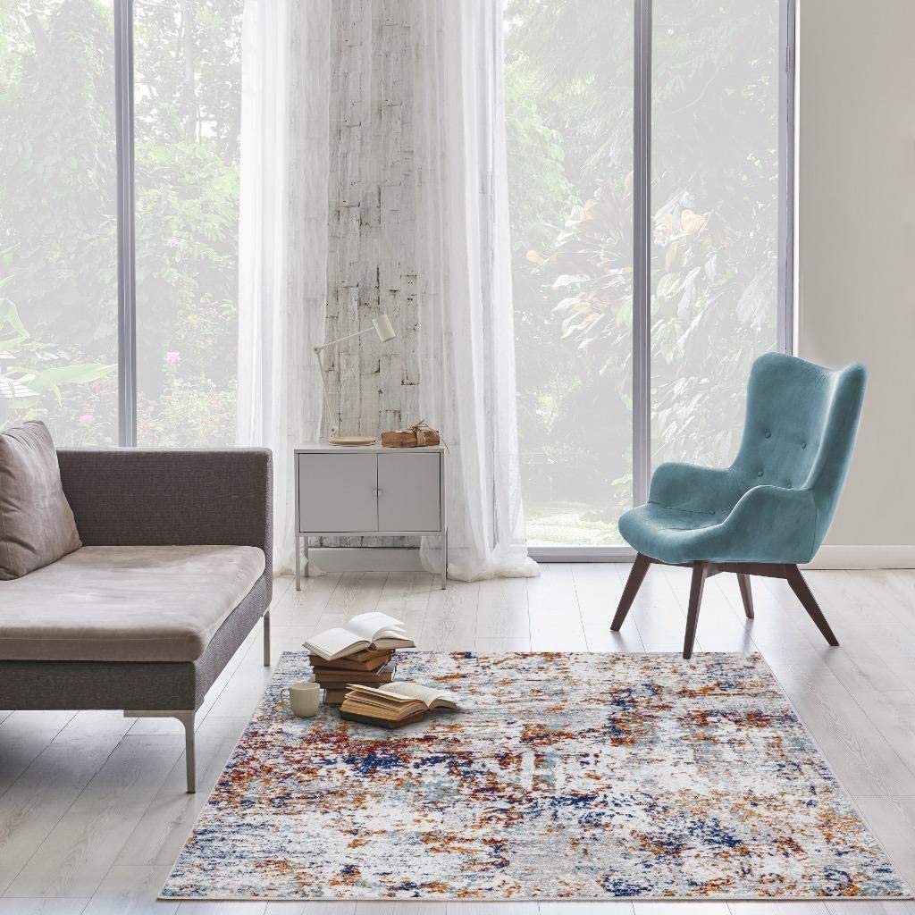 Beverly Collection Modern Soft Area Rug Multicolor