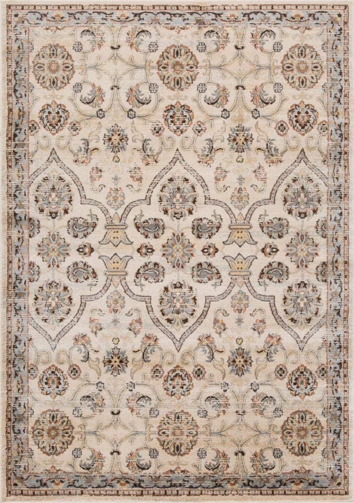 Ivory 5x7 Oriental Soft Area Rug