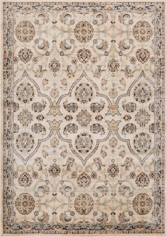 Ivory 5x7 Oriental Soft Area Rug