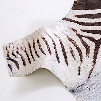 Zebra Print Faux Skin Cowhide Animal Design Mat