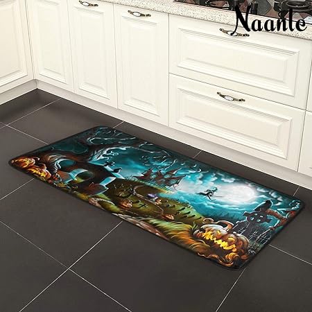 4th of July Anti Fatigue American Flag Non Slip Absorbent Floor Carpet Yoga Mat (3' in Diameter)