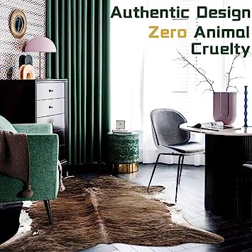 Zebra Print Faux Skin Cowhide Animal Design Mat