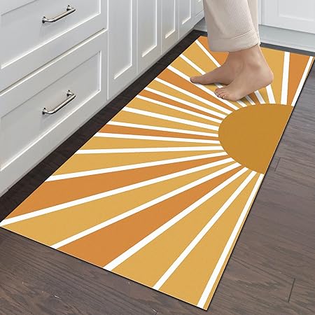 Boho Vintage Tebriz Non Slip Washable Cushioned Waterproof Rugs for Kitchen, 20 x 48