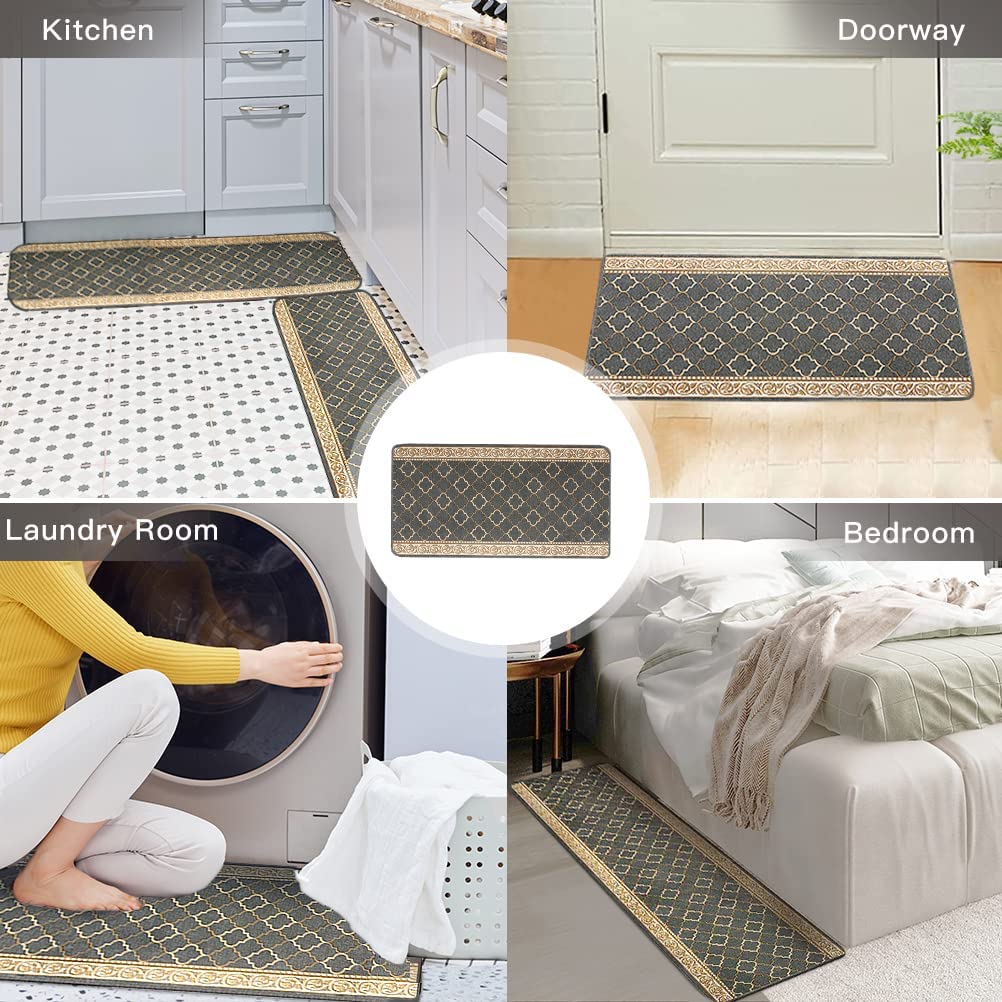 3 Pcs Anti-Fatigue Non-Slip, Non-Skid Standing Mats - 20x32in+20x47in+20x59in