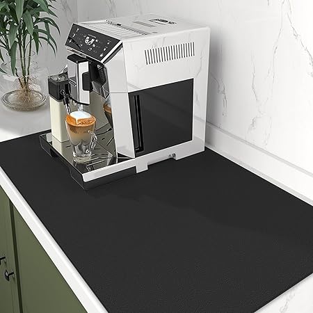 Dish Drying Mat Super Absorbent Drying Mat Large Dish Drying Mats for Kitchen Counter Easy clean Dish Mat Kitchen Drying Mat 15"x 18" Black
