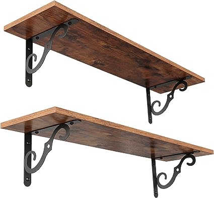1.5 Inch Large Floating Shelves for Home Decor Set of 2