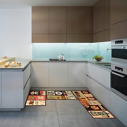 Non Skid Thick Black Kitchen Rugs and Mats Stain Resistant Anti Fatigue Microfiber Floor Non Slip Backing Mat, 15.7" x 47.2", 15.7" x 23.6" (Home)