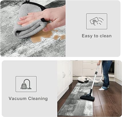 Boho Abstract Anti Fatigue Kitchen Rugs Sets of 2