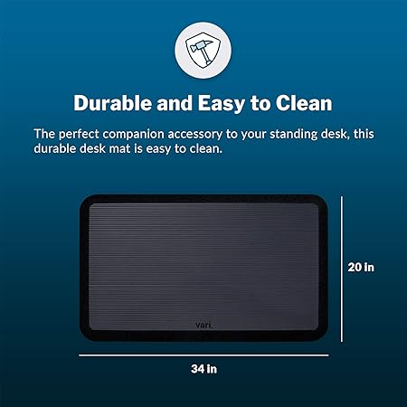 34x20 (VariDesk) - Anti-Fatigue Cushioned Standing Desk Accessory for Home & Kitchen
