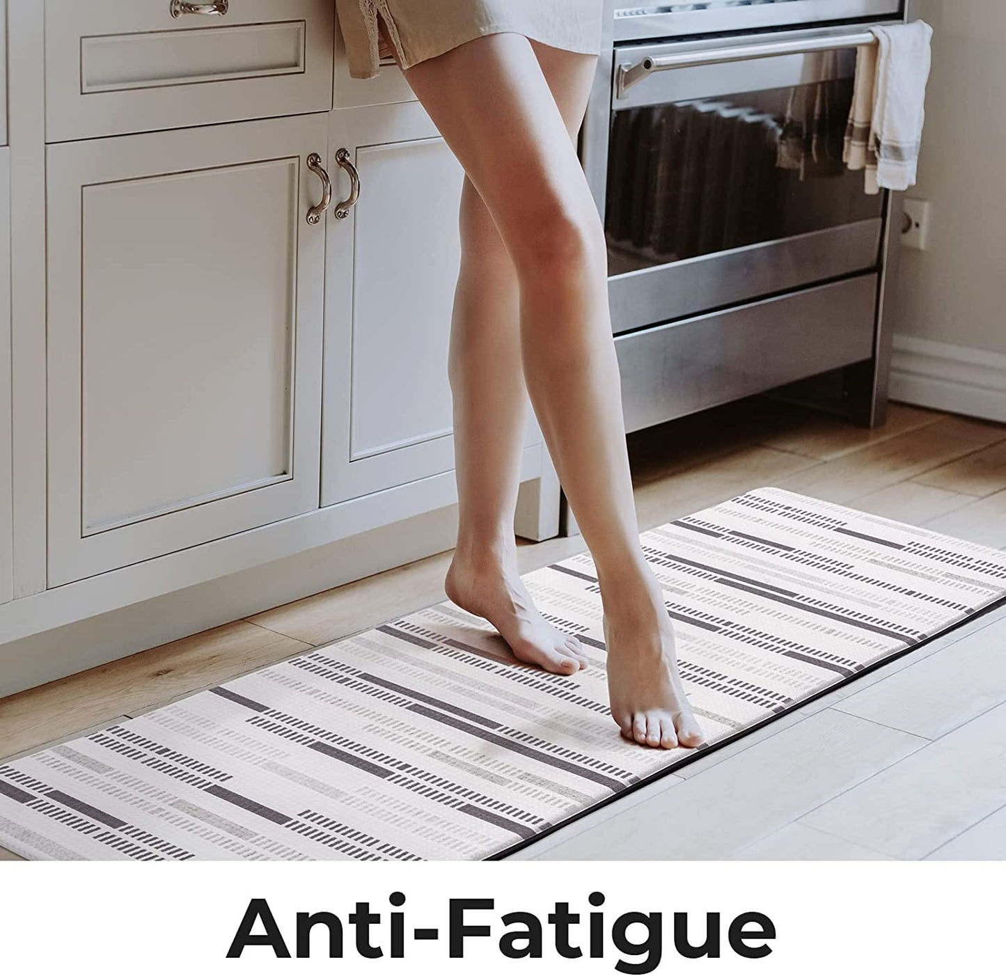 Set of 2, Anti-Fatigue Cushioned Memory Foam Waterproof Non Slip Comfort Mat, 17"x30"+17"x47"