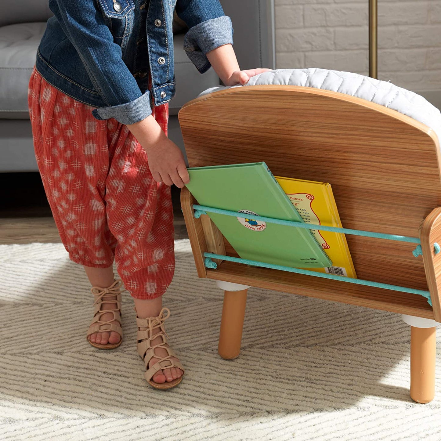 Mid-Century Kids Reading Chair & Ottoman
