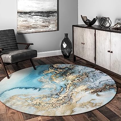 Faux Wool Non-Slip Accent Distressed Throw Rugs
