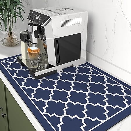 Dish Drying Mat Super Absorbent Drying Mat Large Dish Drying Mats for Kitchen Counter Easy clean Dish Mat Kitchen Drying Mat 15"x 18" Black