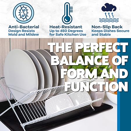 Extra Large, Waterproof Pet Feeding XXL Silicone Dish Drying Mat, (Beige) 24" x 18"