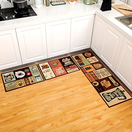 Non Skid Thick Black Kitchen Rugs and Mats Stain Resistant Anti Fatigue Microfiber Floor Non Slip Backing Mat, 15.7" x 47.2", 15.7" x 23.6" (Home)