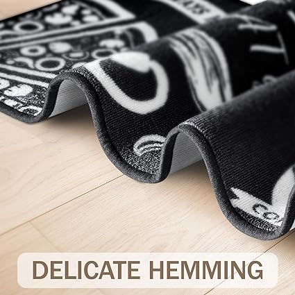 Sets of 2,Washable Non Slip Super Absorbent Kitchen Rugs and Mats, 17x48 Inch+17X24 Inch