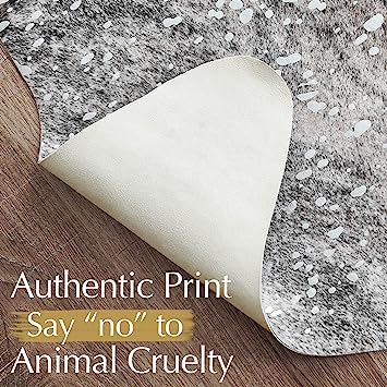 Zebra Print Faux Skin Cowhide Animal Design Mat