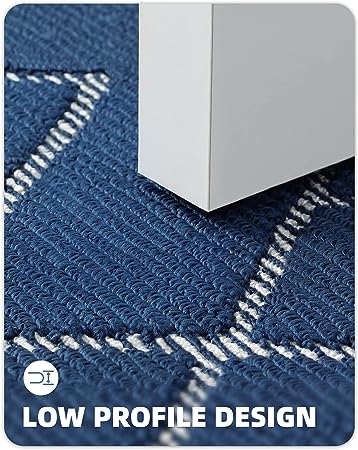 22"x 37.5" Front Boho Non Slip Indoor Entrance Low Profile Machine Washable Door Mat