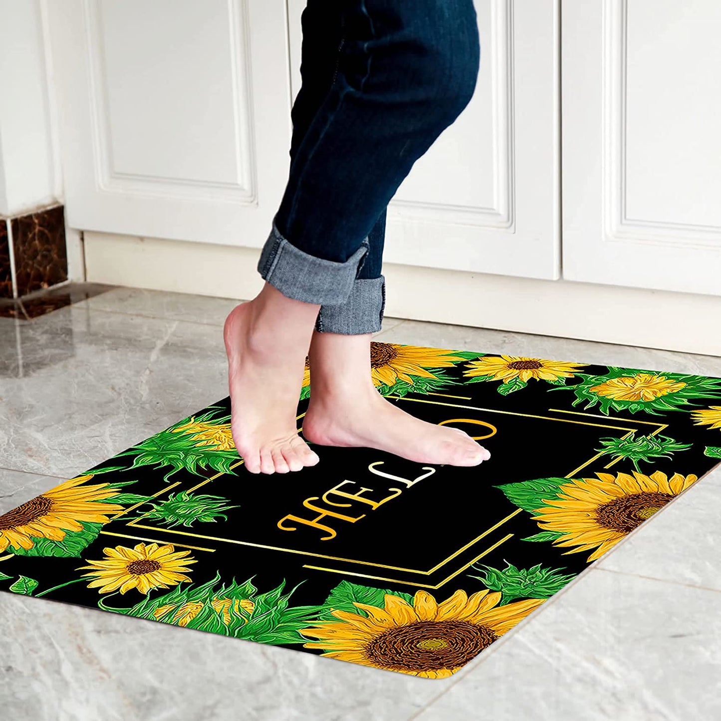 1/10 Inch Ultra Thin Front Door Washable Mat