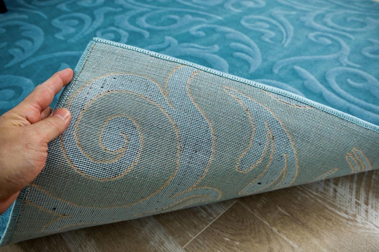 Modern Blue 5'2x7'2 Soft Area Rug