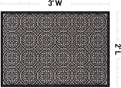 Capri Transitional Floral Circles Textured Flat Weave Easy Cleaning Outdoor Rugs - 2' x 3' Brown