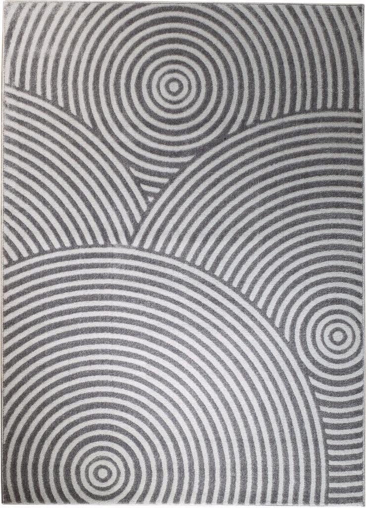 Geometric Light Gray Soft 5' x 7' Area Rug