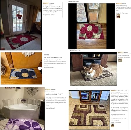 Machine Washable Non Slip Entryway Rug for Doorway/Kitchen/Bathroom/Laundry Room