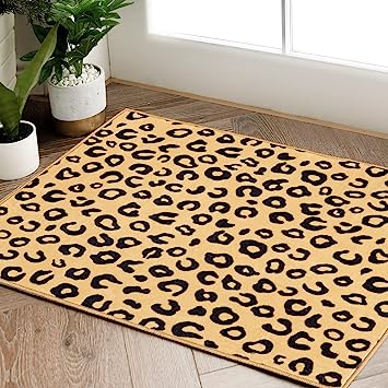 Zebra Print Faux Skin Cowhide Animal Design Mat