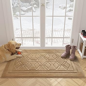 18"x32" Entryway Rug Blue Door Mats Indoor Entrance, Non Slip Absorbent Front Doormat, Washable Low-Profile Entry Rugs for Inside House
