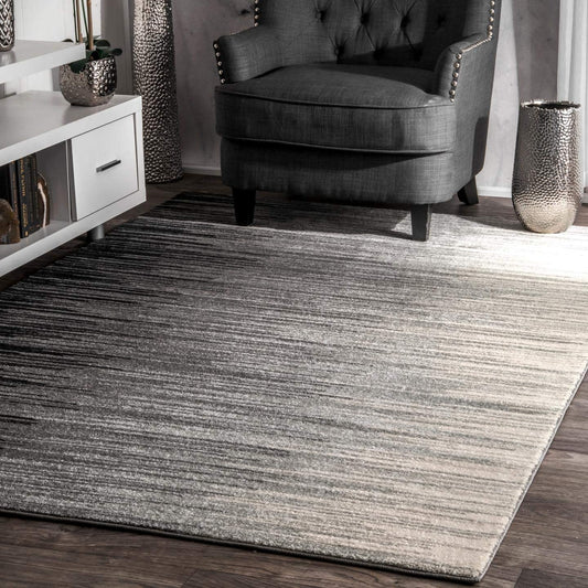 Lexie Ombre Area Rug,  Black