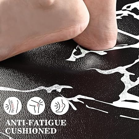 Cushioned Anti-Fatigue Waterproof Non-Slip Kitchen Mats and Rugs, 17''x47'' + 17''x30''