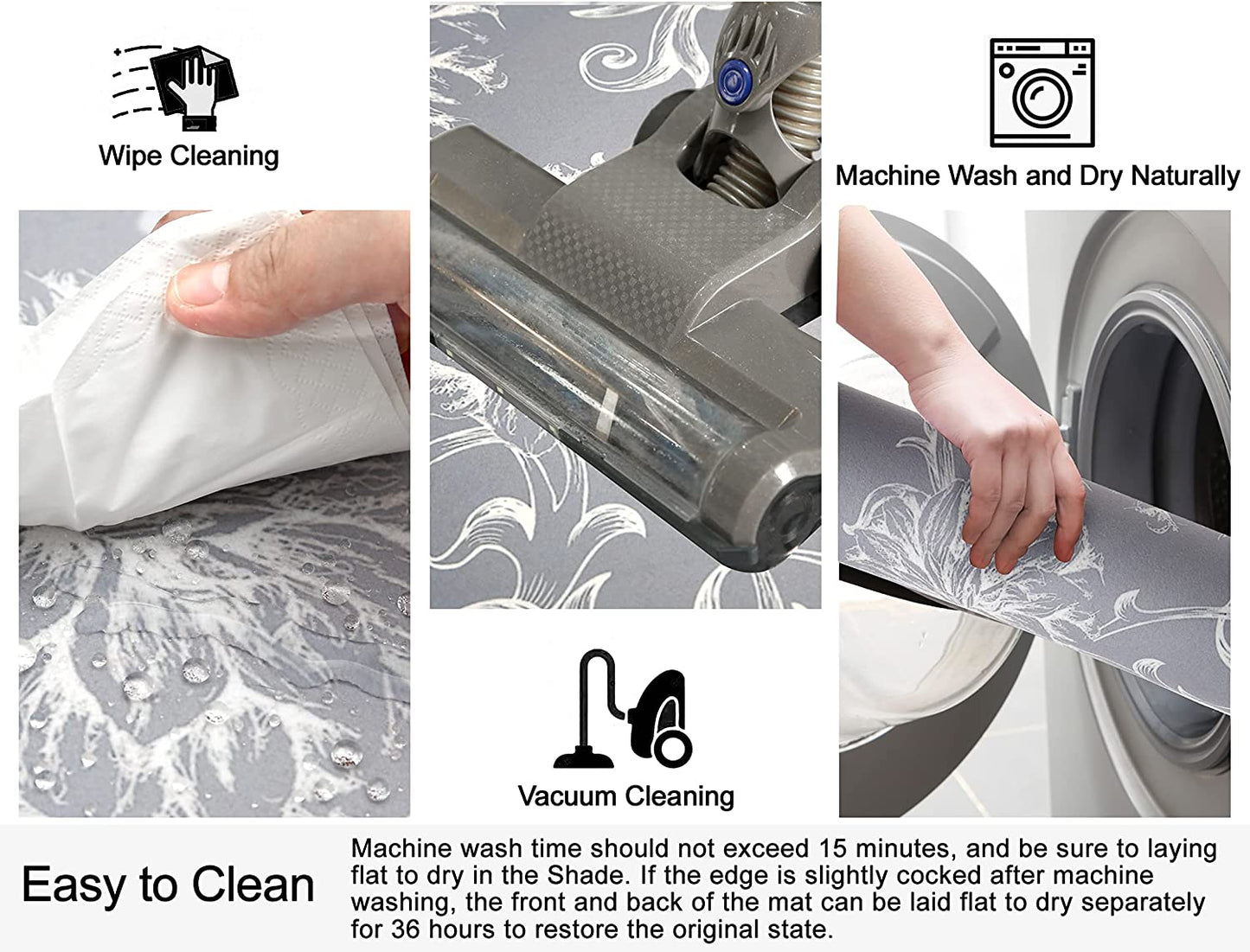 1/10 Inch Ultra Thin Front Door Washable Mat